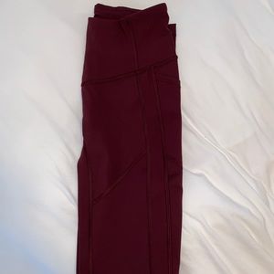 Lululemon All The Right Places 25” maroon size 2